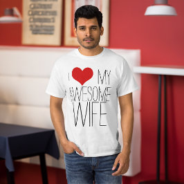 I Kärlek, min Fantastisk-fru, hans/hennes hjärtans Tee Shirt