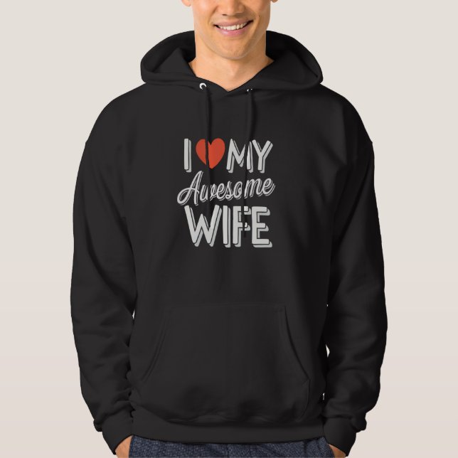I kärlek, min Fantastisk-fru, svensk present till  Hoodie (Framsida)