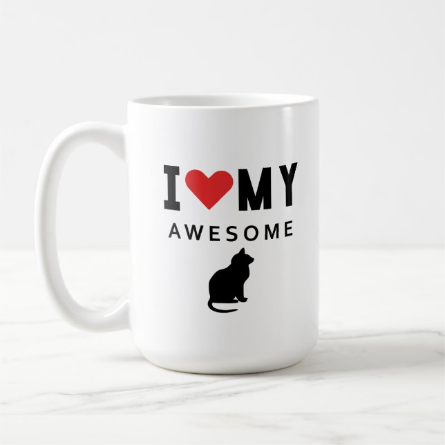I kärlek min fantastisk-katt hund kaffemugg (Vänster)