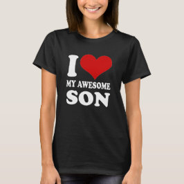 I Kärlek min Fantastisk Son T-Shirt Pappa Mamma Gi