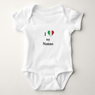 I Kärlek Min farfar, italiensk hjärt-Baby-utrust T Shirt