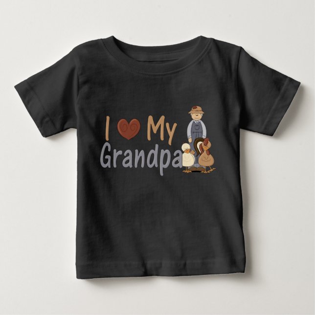I Kärlek Min farmor (jordbrukare) Spädbarnsskötare Tee Shirt (Framsida)