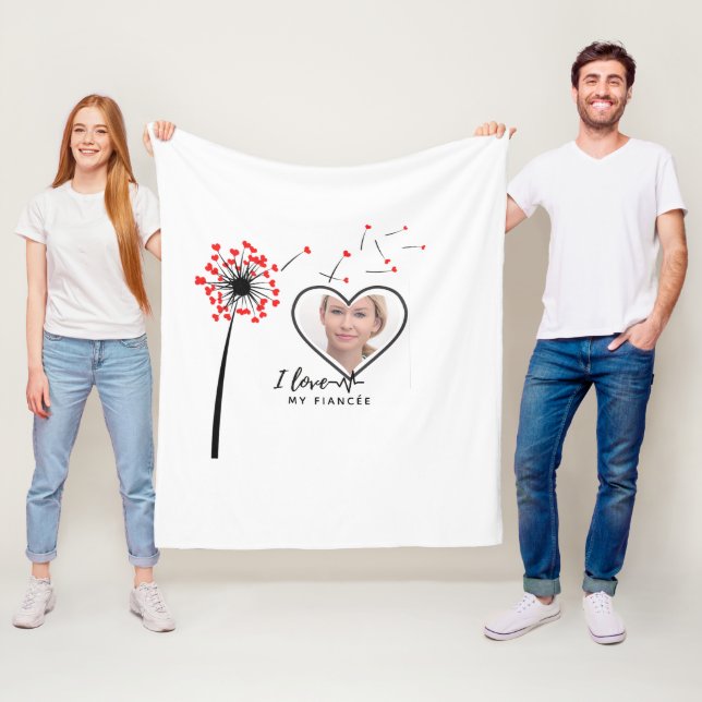 I Kärlek Min fästmö - Personlig Best Friend Cute Fleecefilt (På plats)