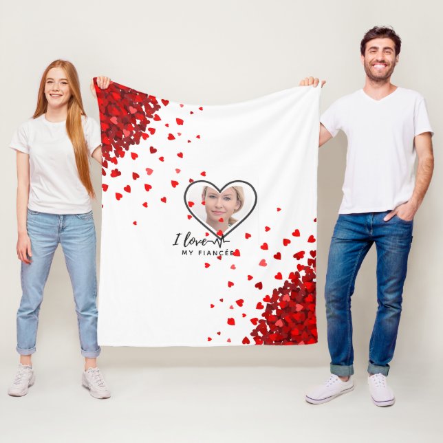 I Kärlek Min fästmö - Personlig Best Friend Cute Fleecefilt (På plats)