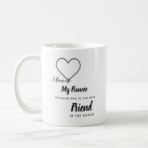 I Kärlek Min fästmö - Personlig Best Friend Cute Kaffemugg