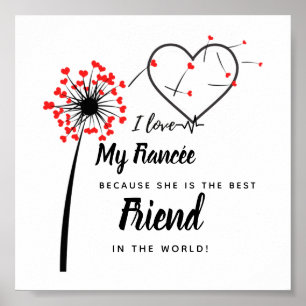 I Kärlek Min fästmö - Personlig Best Friend Cute Poster