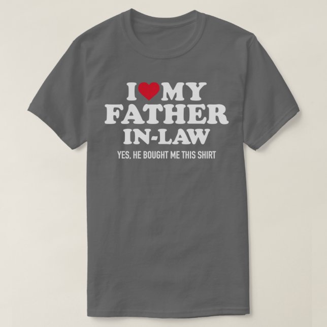 I kärlek min fatherinlaw t shirt (Design framsida)