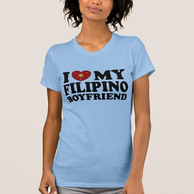 I Kärlek Min Filipino Boykompis T Shirt (Framsida)
