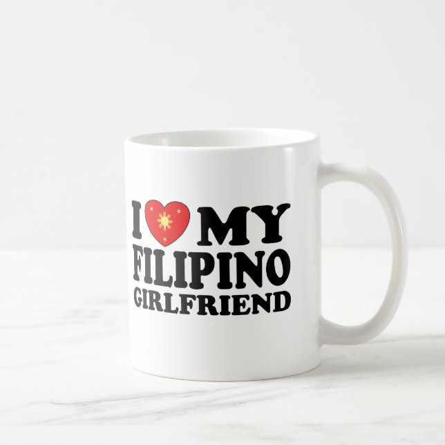 I Kärlek Min Filipino Girlkompis Kaffemugg (Höger)