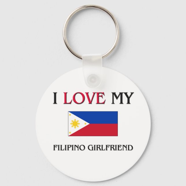 I Kärlek Min Filipino Girlkompis Nyckelring (Framsida)