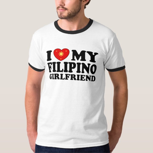 I Kärlek Min Filipino Girlkompis T-shirt (Framsida)