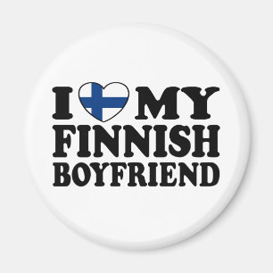 I Kärlek Min finska Boykompis Magnet