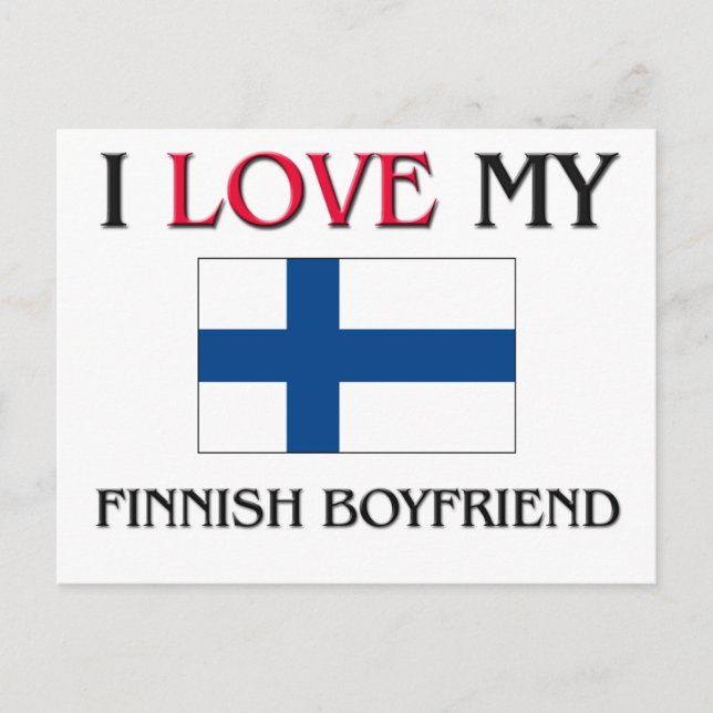 I Kärlek Min finska Boykompis Vykort (Framsida)