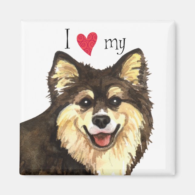 I Kärlek min finska Lapphund Magnet (Framsidan)