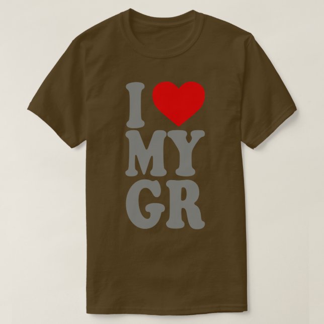 I Kärlek Min flickvän 10 T Shirt (Design framsida)