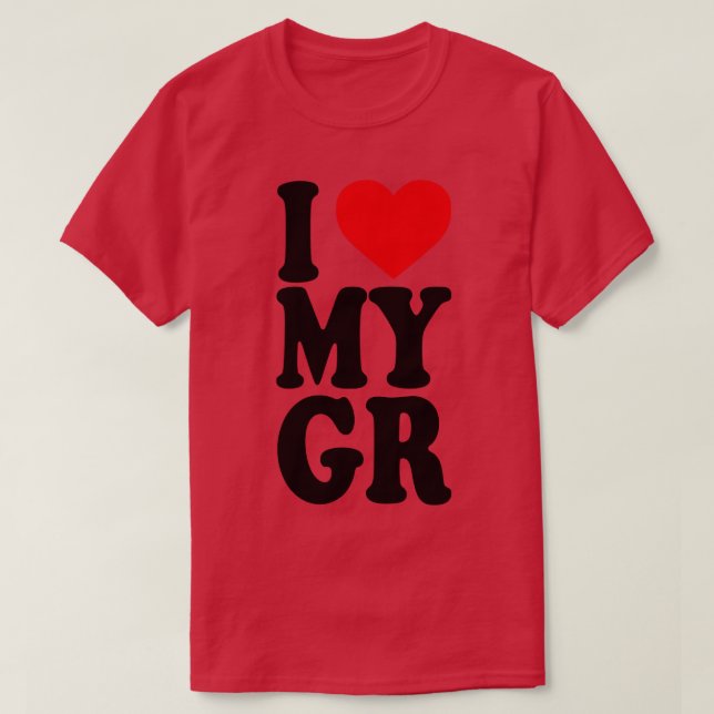 I Kärlek Min flickvän 12 T Shirt (Design framsida)