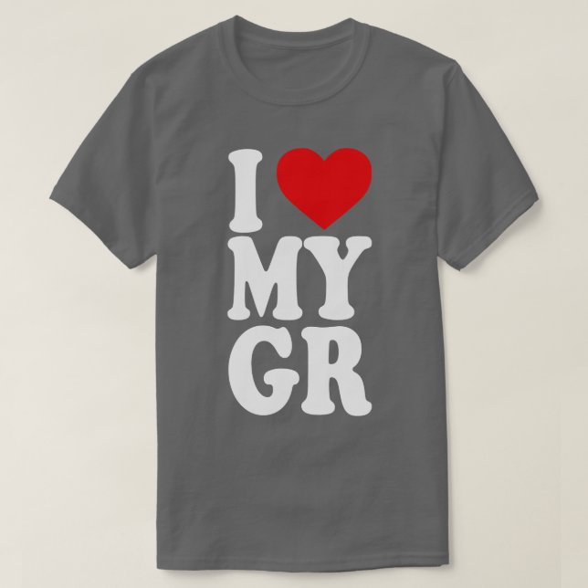 I Kärlek Min flickvän 12 T Shirt (Design framsida)