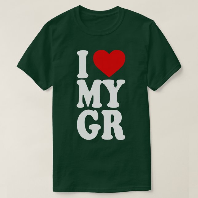 I Kärlek Min flickvän 12 T Shirt (Design framsida)