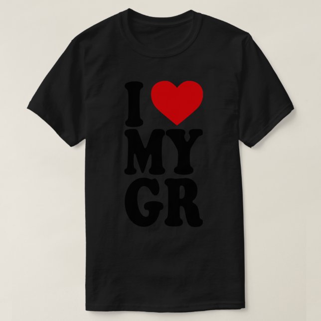 I Kärlek Min flickvän 12 T Shirt (Design framsida)