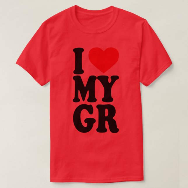 I Kärlek Min flickvän 13 T Shirt (Design framsida)
