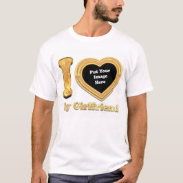 I Kärlek Min flickvän 2023 Anpassningsbar Valentin T Shirt
