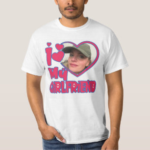 I kärlek Min flickvän Anpassningsbar Personaize T Shirt