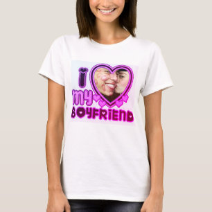 I Kärlek Min flickvän Anpassningsbar T-Shirt