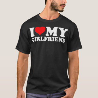 I Kärlek, min flickvän Gf I Hjärtar mina GF-Valent T Shirt