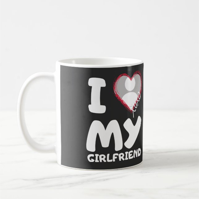i kärlek min flickvän kaffemugg (Vänster)