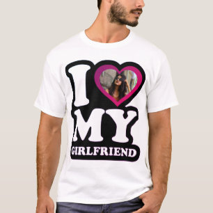 I Kärlek Min flickvän Miami - Anpassningsbar Pho T Shirt