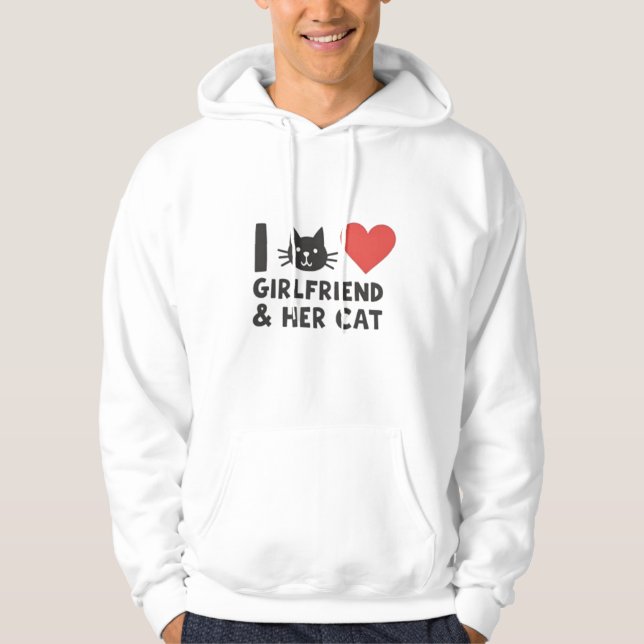 I Kärlek, min flickvän och hennes katt Manar Hoodi Hoodie (Framsida)