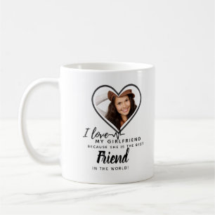 I Kärlek Min flickvän PHOTO BEST FRIEND Gift Coffe Kaffemugg