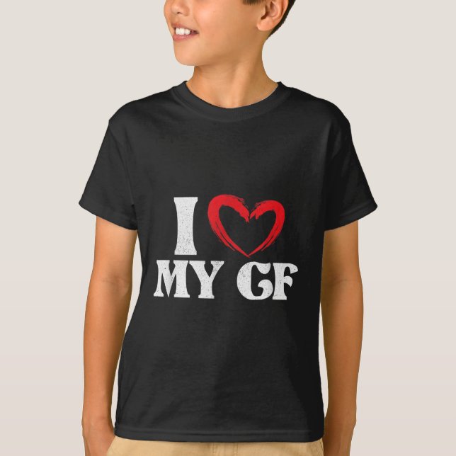 I Kärlek min flickvän _ Relationshälsgroom _ T Shirt (Framsida)