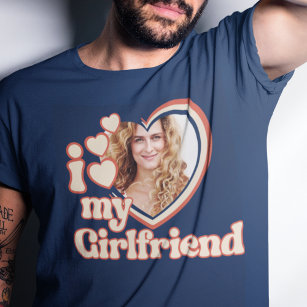 I Kärlek Min flickvän Retro T Shirt