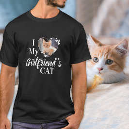 I Kärlek Min flickväns Anpassningsbar Foto T-Shirt
