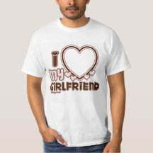 I Kärlek Min flickväns Anpassningsbar T-shirt