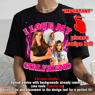 i kärlek min flickväns anpassningsbar valentins da t shirt