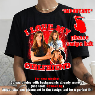i kärlek min flickväns anpassningsbar valentins da t shirt