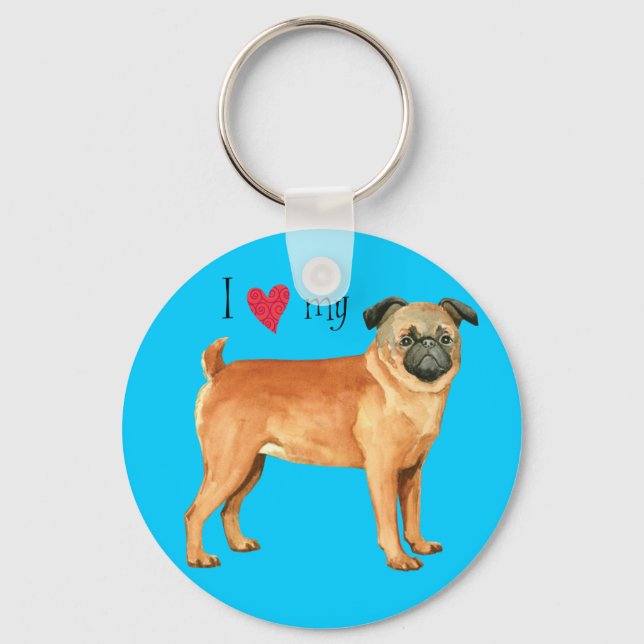 I Kärlek min framställning Brabancon Nyckelring (Framsida)