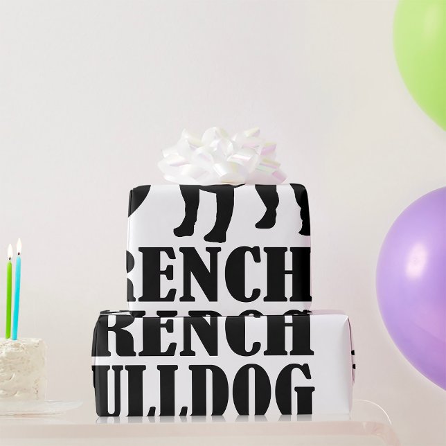 I Kärlek Min Fransk Bulldog Wrapping Papper Presentpapper (Skapare uppladdad)