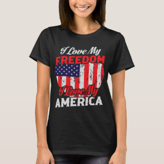 I Kärlek Min frihet I Kärlek Mitt Amerika 50 T Shirt