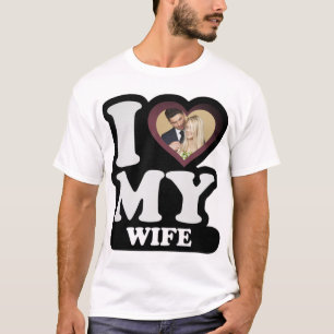 I Kärlek Min fru dimma - Anpassningsbar Photo Per T Shirt