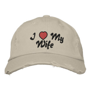I Kärlek Min fru Hat Broderad Keps