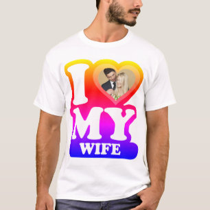 I Kärlek Min fru Ipanema - Anpassningsbar Photo P T Shirt