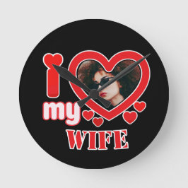 I Kärlek Min fru Personlig Rund Klocka