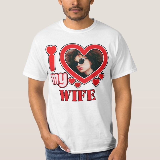 I Kärlek Min fru Personlig T Shirt (Framsida)