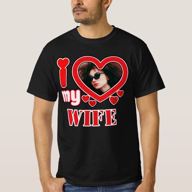 I Kärlek Min fru Personlig T Shirt (Framsida)