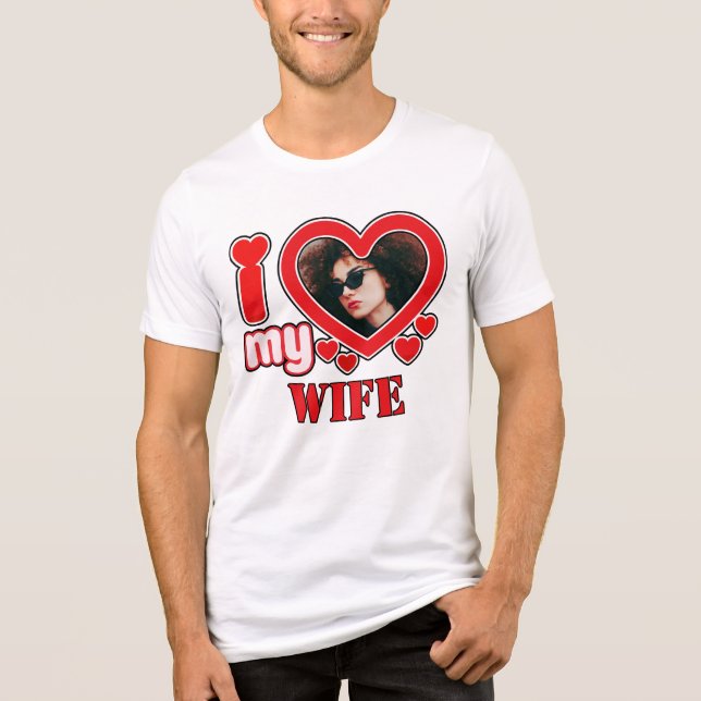 I Kärlek Min fru Personlig T Shirt (Framsida)