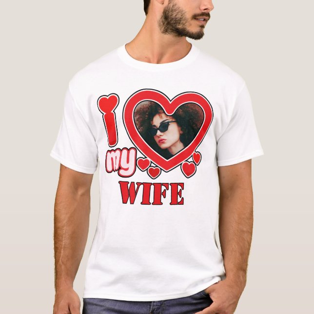 I Kärlek Min fru Personlig T Shirt (Framsida)