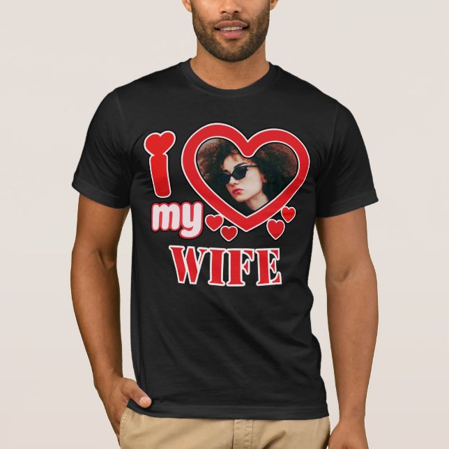 I Kärlek Min fru Personlig T Shirt (Framsida)